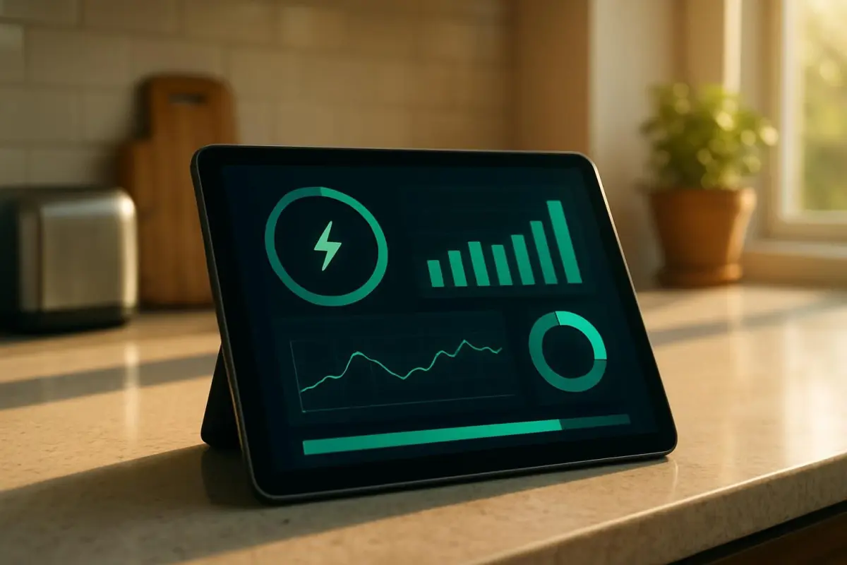 Energieverbruik en besparingen op een tablet